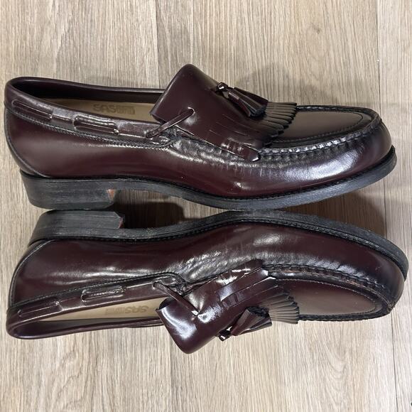 Sas NEW Kiltie Loafer Dress Shoes Brown Moc Toe Tassel Mens 12 Made USA HandSewn main image 5